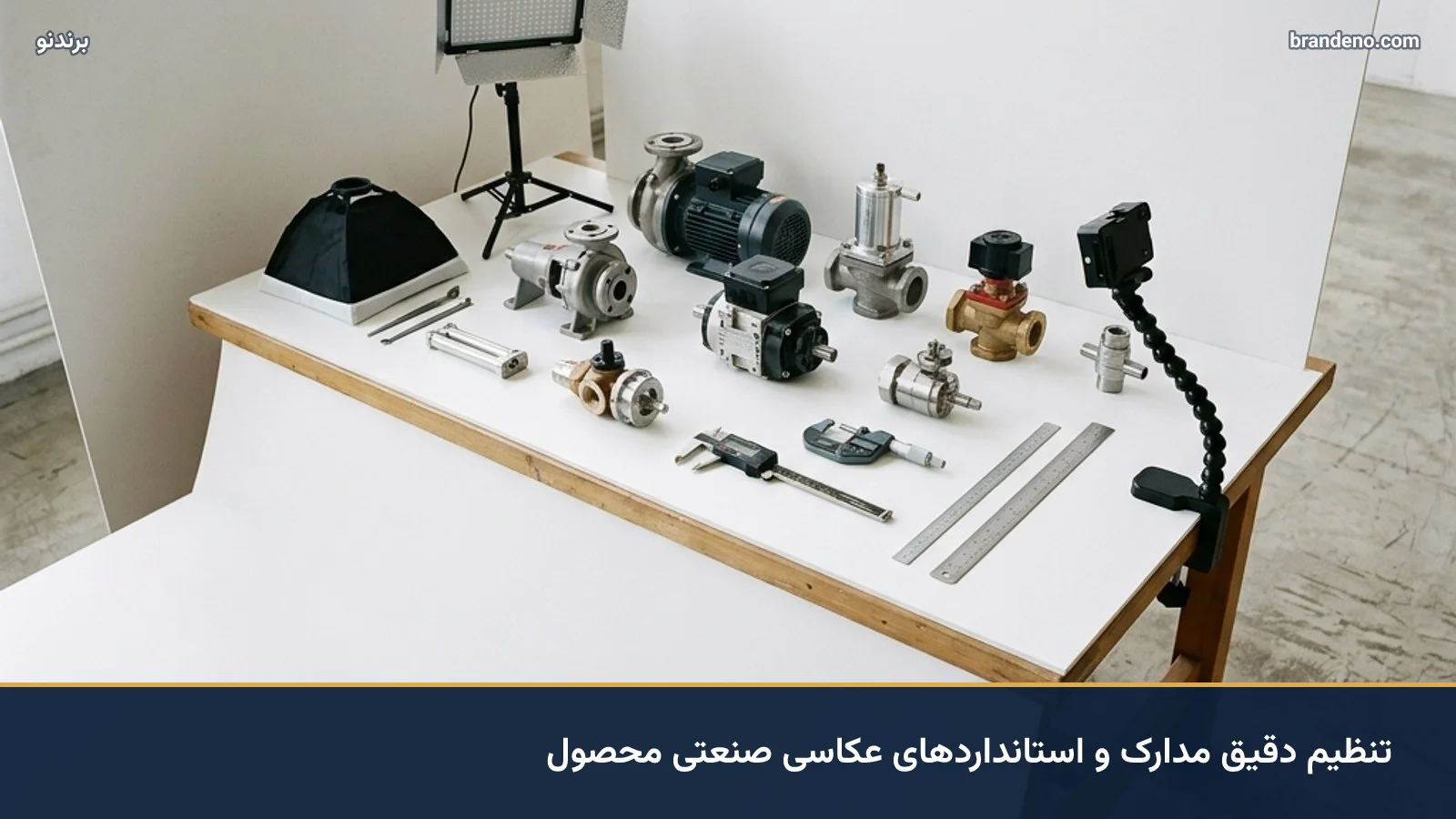 تنظیم دقیق مدارک و استانداردهای عکاسی صنعتی محصول